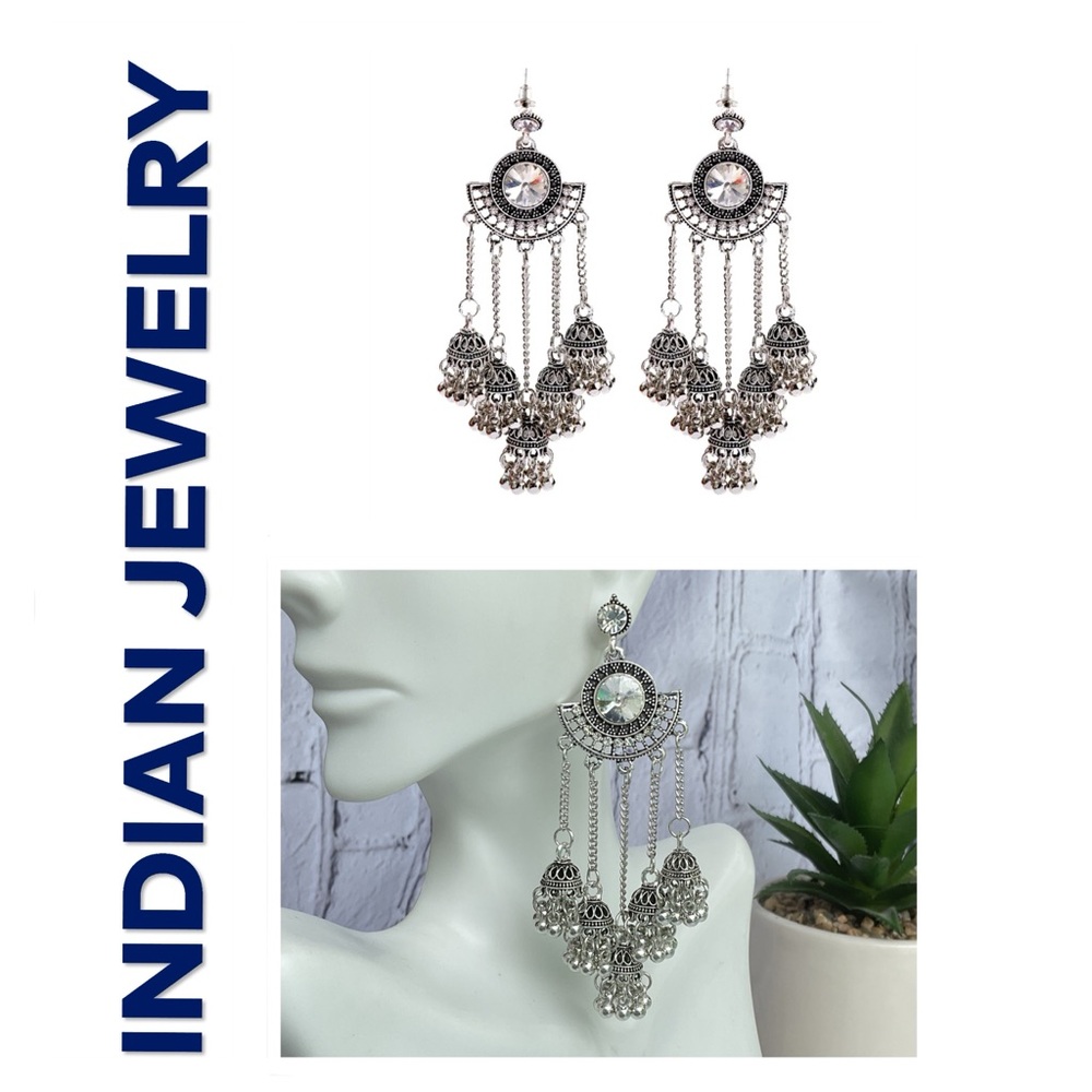 🐘 Indian Tassel Drop Earrings